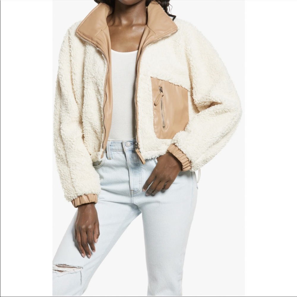 NWT Blank NYC Faux Shearling jacket XL
